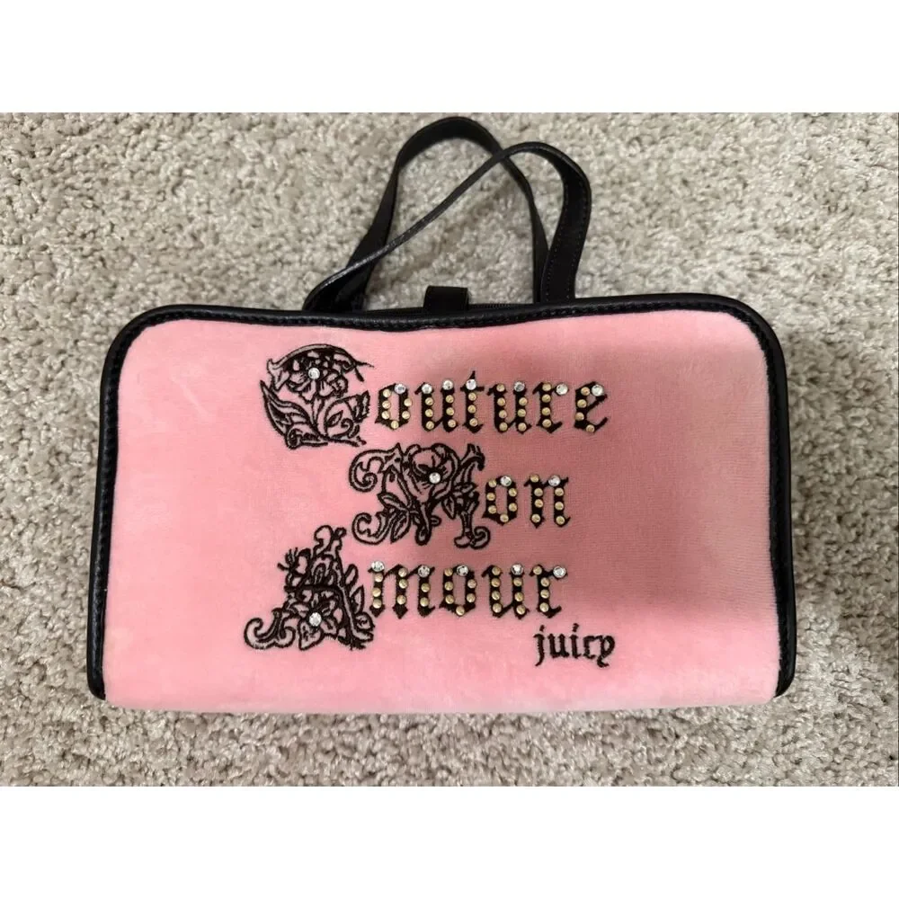 Vintage Juicy Couture Pink Once Upon a Time Make Up Handbag Y2K